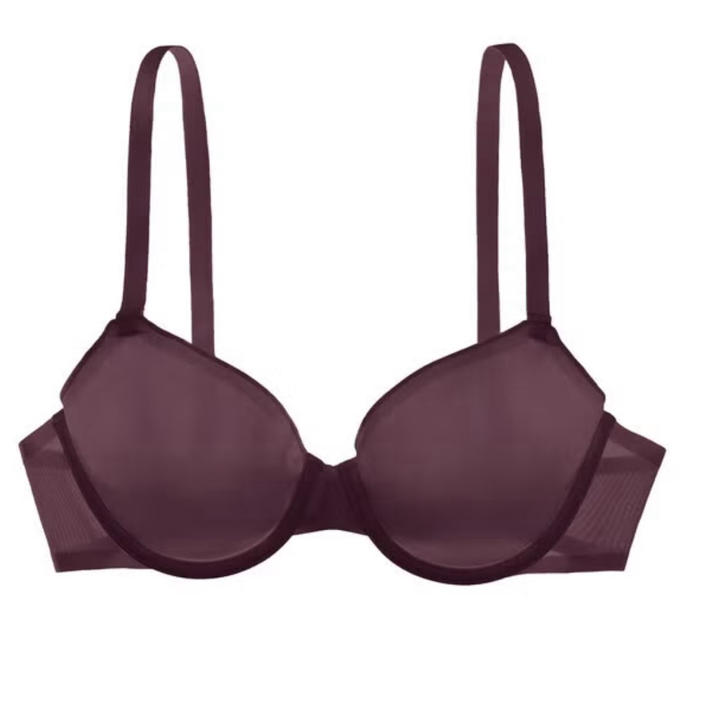 CUUP THE DEMI DARK PLUM PURPLE BRA.